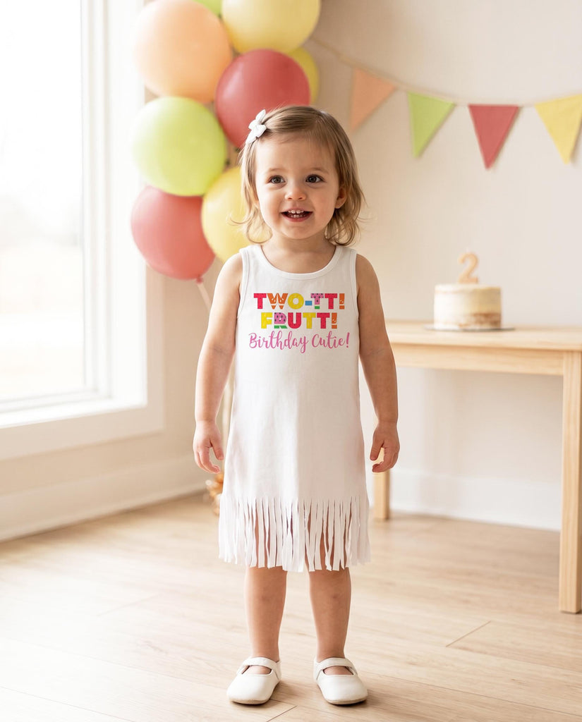 twotti fruity second birthday dress for girls 2nd birthday party.