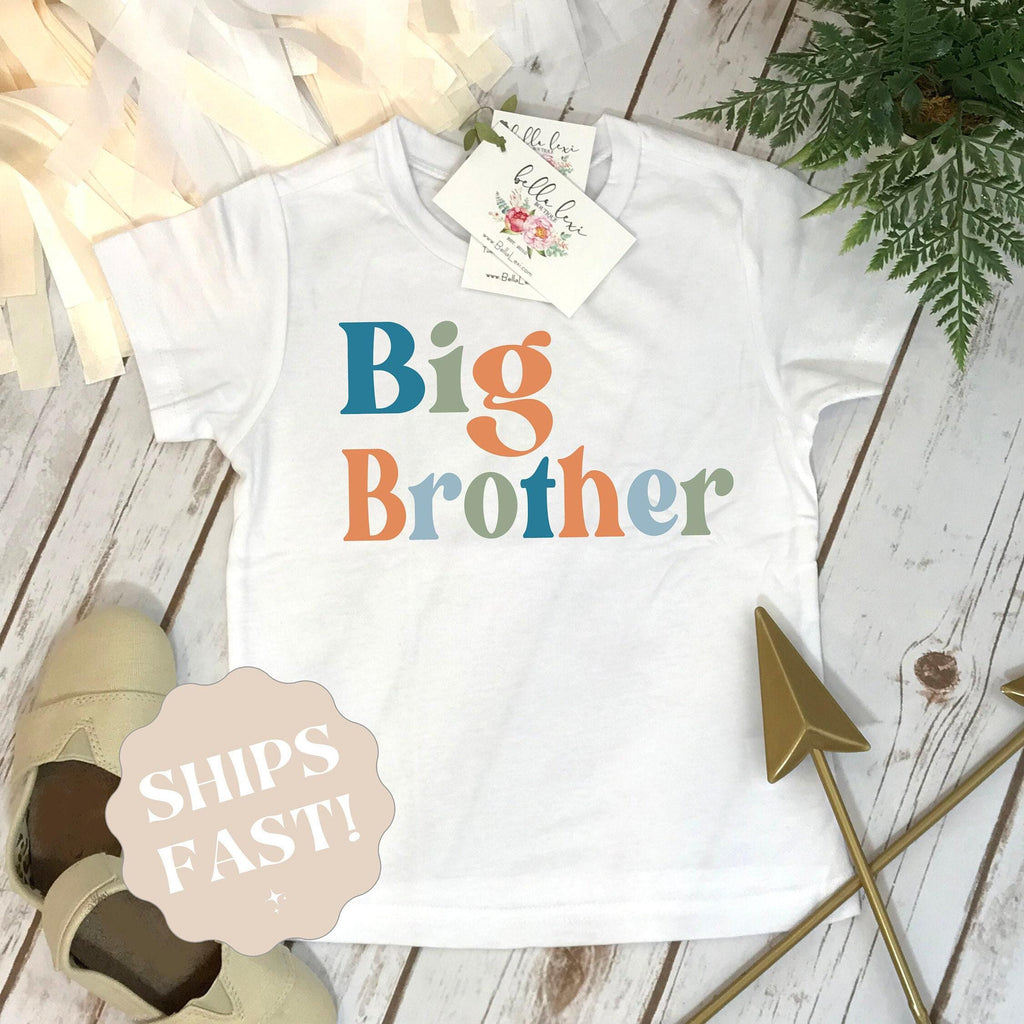 Big Brother Big Sister Matching Sibling Shirts, Family Gift Set