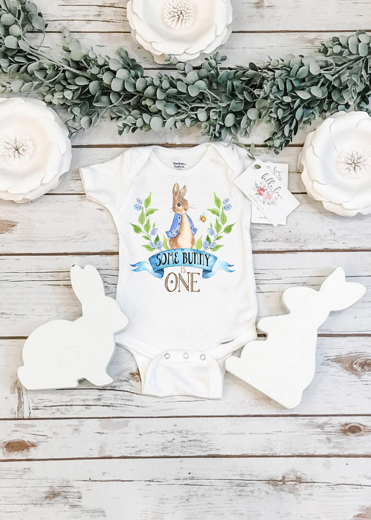 Bunny First Birthday Onesie, 