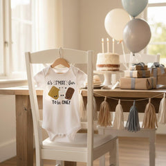 S'more Fun to be ONE Onesie®, Camping Birthday Shirt, First Birthday Romper
