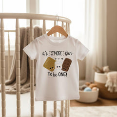 S'more Fun to be ONE Onesie®, Camping Birthday Shirt, First Birthday Romper