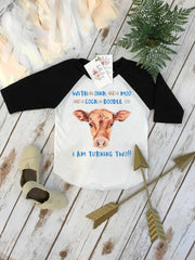 Second Birthday, With an Oink and a Moo, Farm Birthday, Oink Moo Turning Two, 2nd Birthday, Cow Shirt, Farm Party Theme, Boy Birthday SHIRT