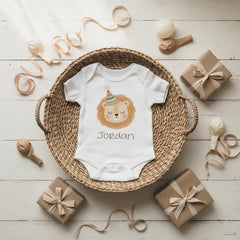 Personalized Lion Wild One First Birthday Shirt, Safari Baby Outfit
