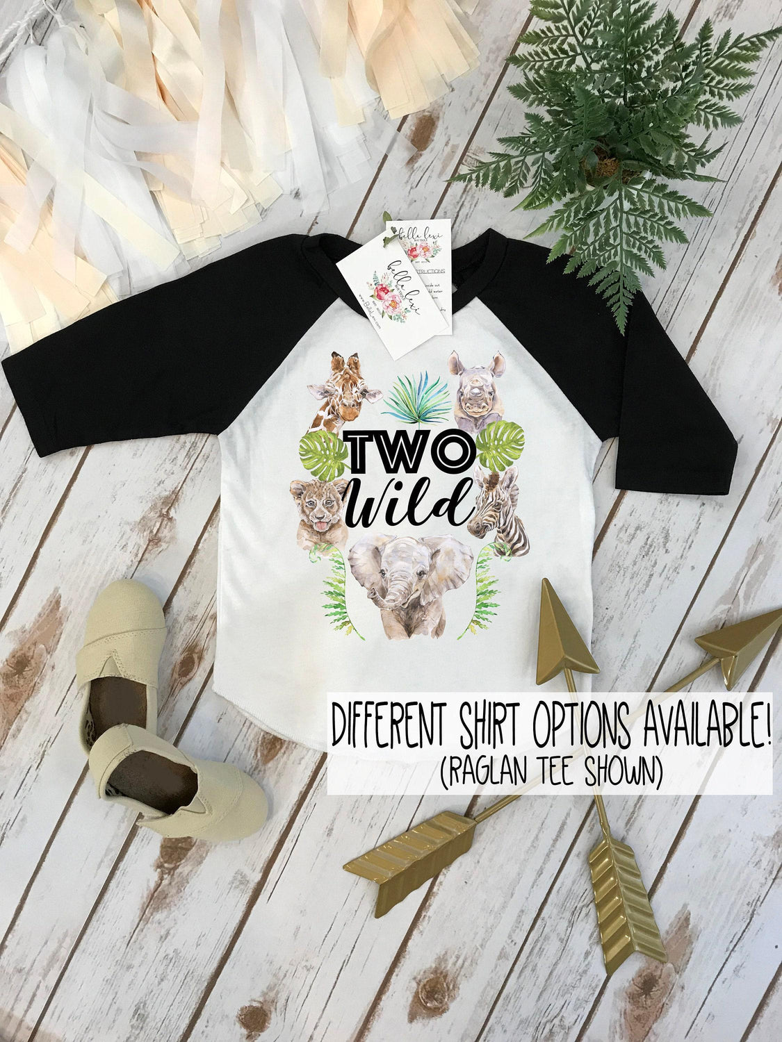 Two Wild Safari Birthday Bodysuit, Boy Second Birthday Jungle Outfit