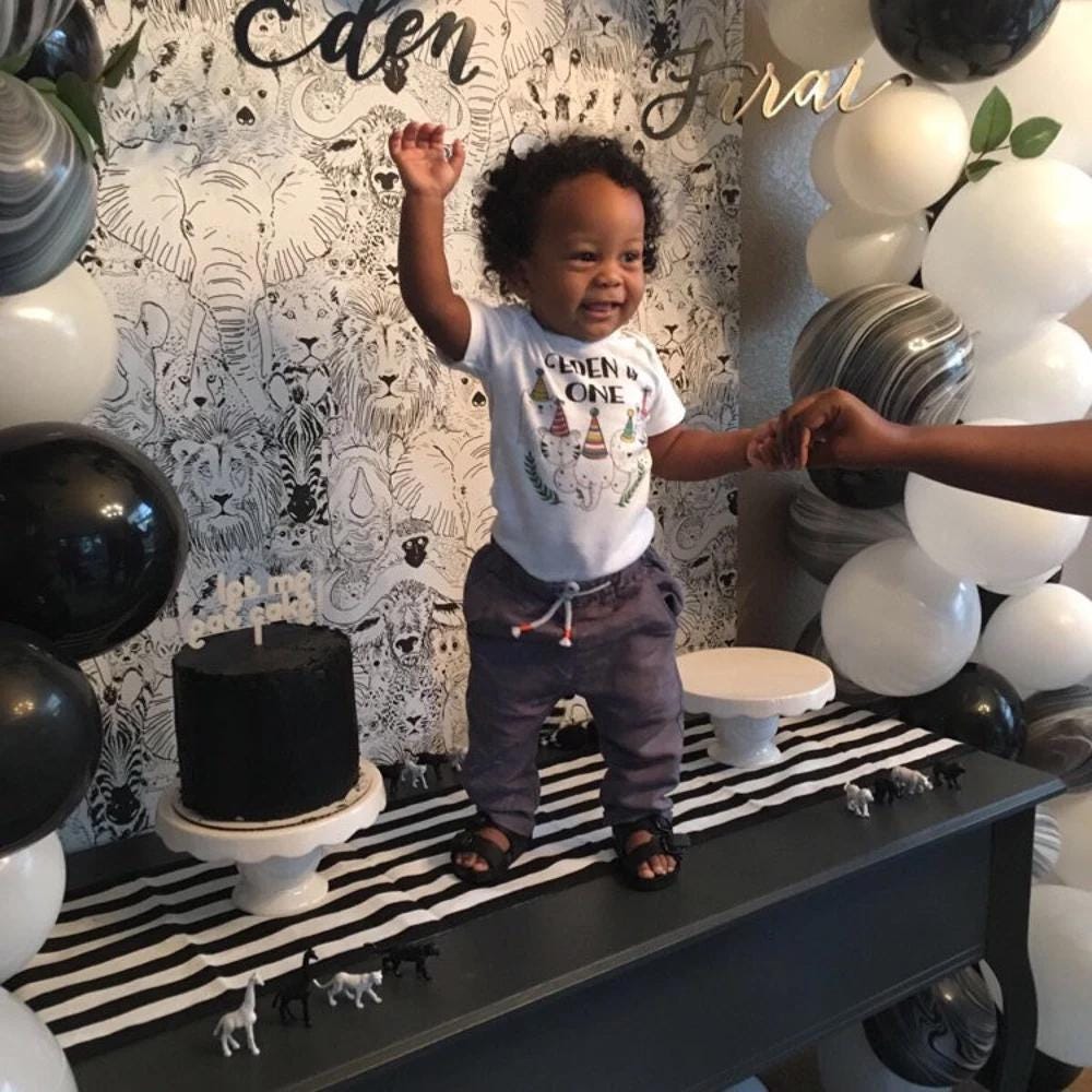 Wild One Safari Birthday Bodysuit, First Birthday Boy Outfit