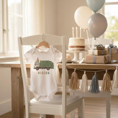 Garbage Truck Birthday Bodysuit & Tee, Personalized Boy Vehicle Outfit