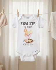 farm help on the way pig farmer pregnancy announcement baby reveal