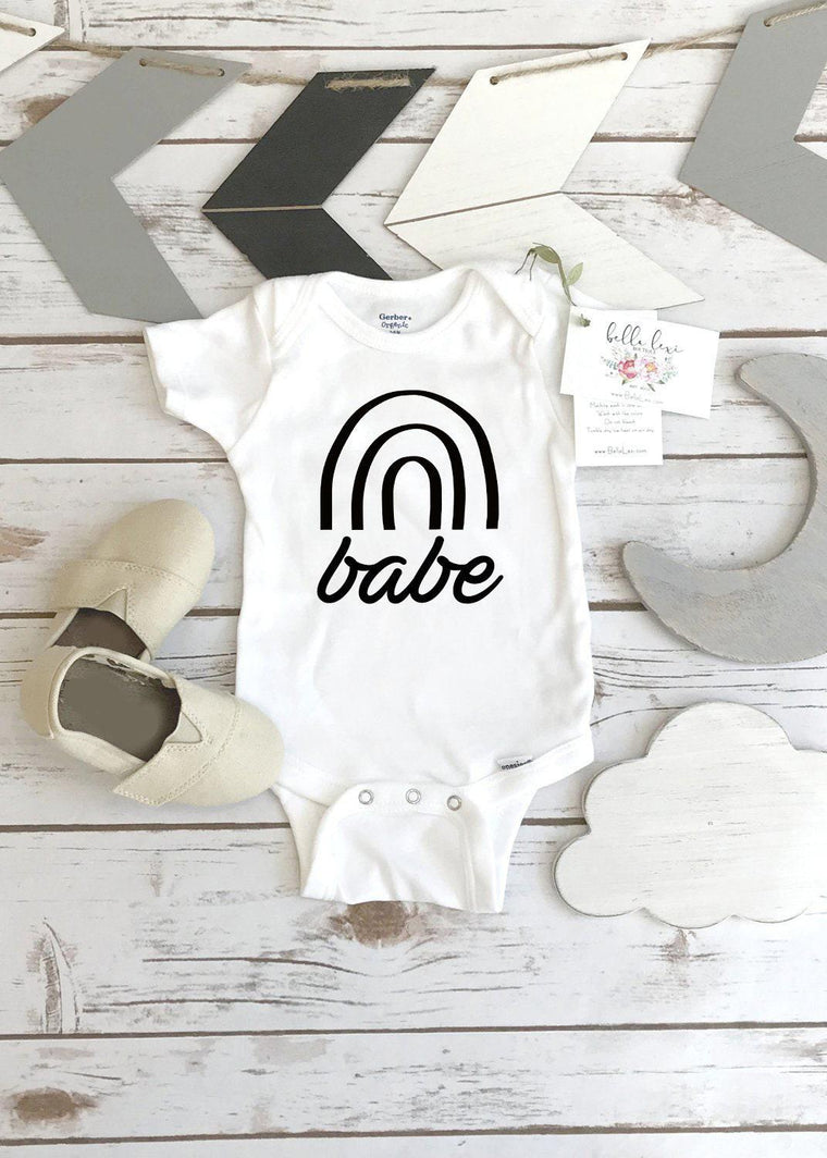 Rainbow Baby Bodysuit, Rainbow Babe Baby Shower Gift, Baby Girl Gift