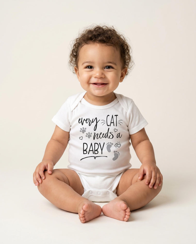 Cat Parents Fur Baby Bodysuit, New Baby Gift for Cat Lovers