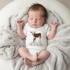 Baby Shower Gift, NEW TO the HERD, Western Nursery, Farm shirt, CowBOY, Cow Bodysuit, Farm Baby Gift, Cute Baby Clothes, Cow Theme, hereford