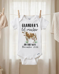 Grandpa's Lil Rancher Bodysuit, New Arrival Gift, Farm Shirt