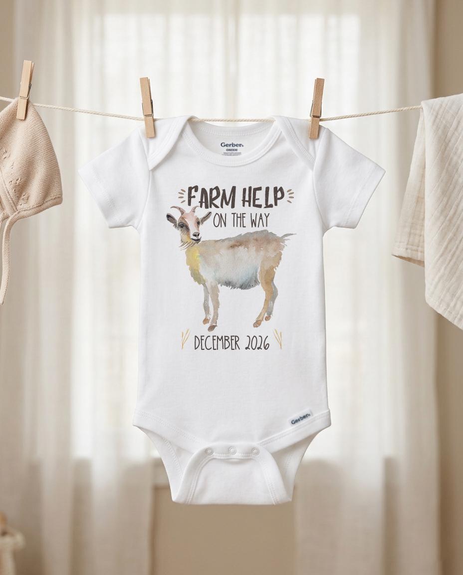farm help on the way goat farmer baby announcement pregnancy reveal