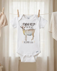 farm help on the way goat farmer baby announcement pregnancy reveal