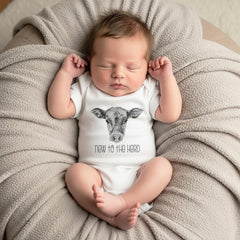 Baby Shower Gift, NEW TO the HERD, Western Nursery, Farm shirt, CowBOY, Cow Bodysuit, Farm Baby Gift, Cute Baby Clothes, Cow Theme, Farm baby