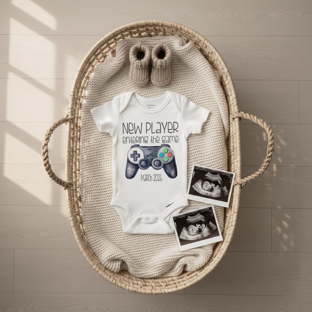 Player Has Entered the Game Bodysuit, Gamer Dad Baby Gift