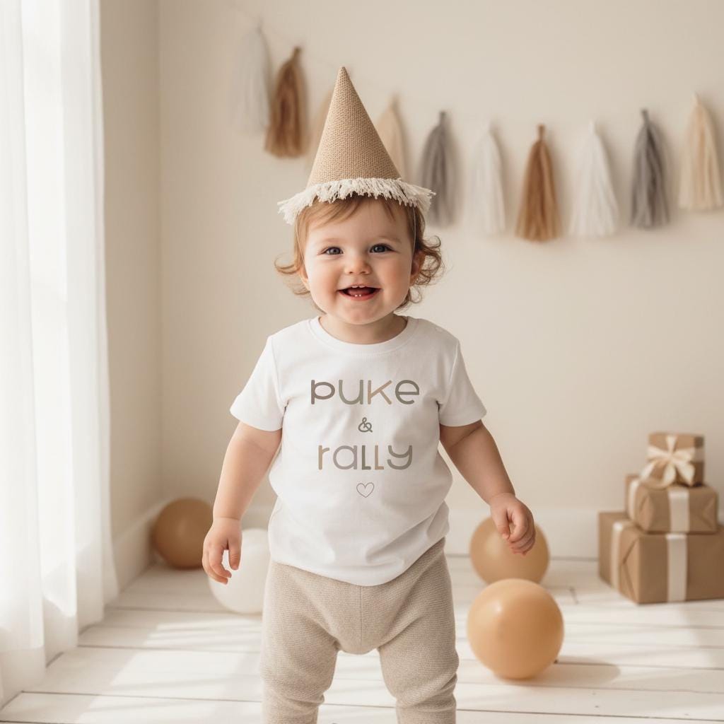Puke & Rally Onesie®, Baby Shower Gift, Funny Baby Onesie®, Funny Baby Bodysuit, Funny Newborn Gift for Baby, Funny Baby Shower Gift, Niece