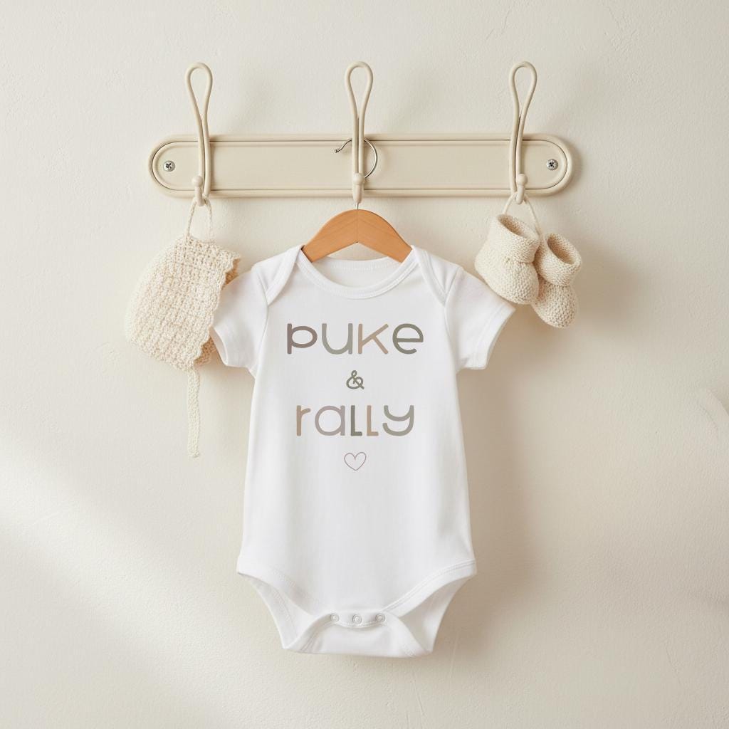 Puke & Rally Onesie®, Baby Shower Gift, Funny Baby Onesie®, Funny Baby Bodysuit, Funny Newborn Gift for Baby, Funny Baby Shower Gift, Niece