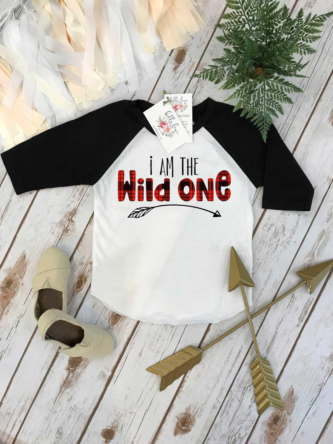 First Birthday Shirt, Lumberjack Birthday, 1st Birthday shirt, Buffalo Plaid Party, Lumberjack Party, I am the Wild One, Wild One Birthday