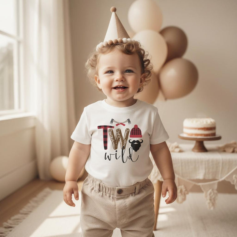 Two Wild Birthday, Lumberjack Birthday, 2nd Birthday shirt, Buffalo Plaid Party, Lumberjack Party, Camping Party, Two Wild Camper