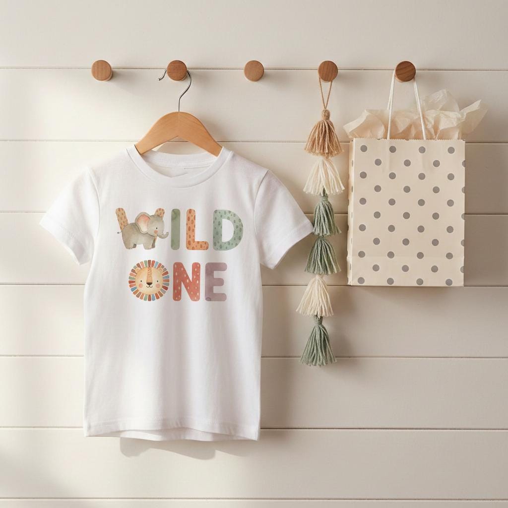 Wild One Boho Safari Birthday Shirt, Matching Family Set