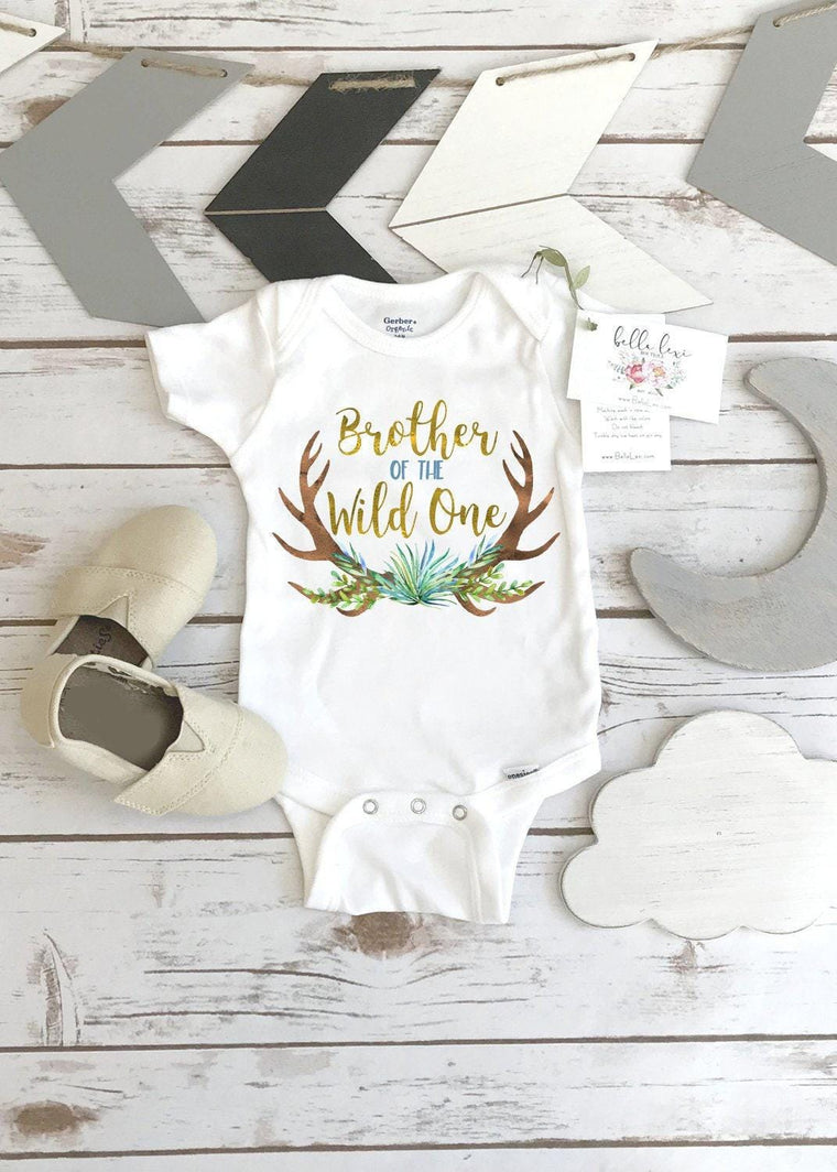 Wild One Birthday, Brother of the Wild one, Wild ONE, Wild Birthday, Wild One party, Brother Birthday, Boy Birthday, Brother Shirt, Antlers