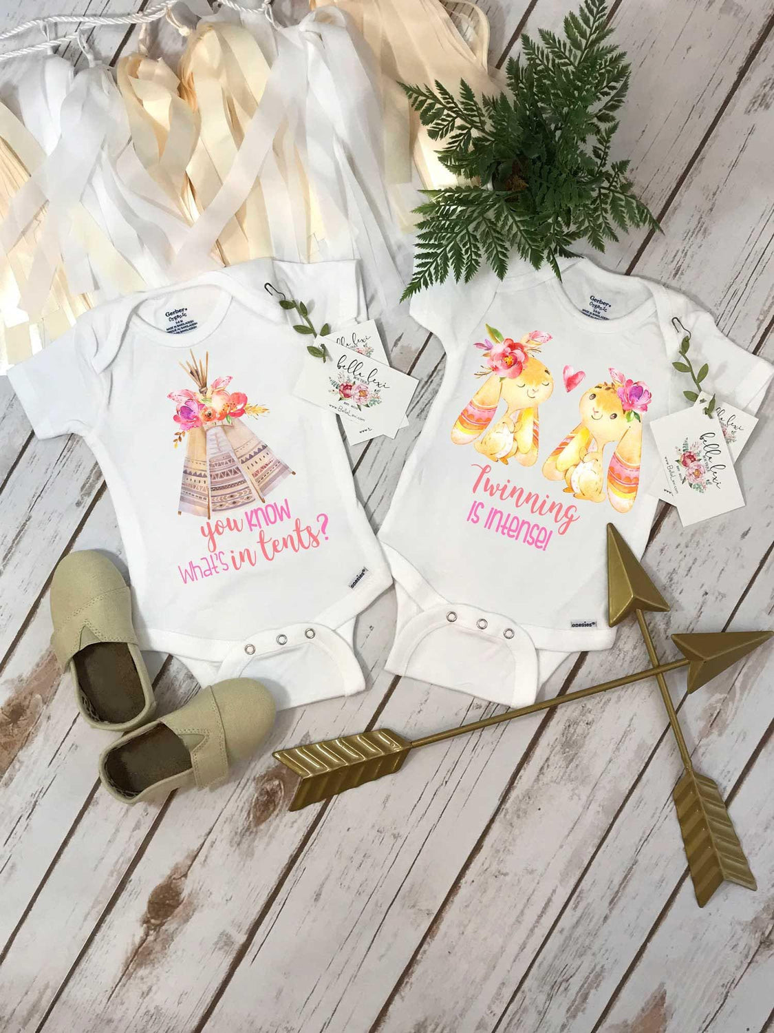 Twin Birthday Matching Outfits — Twins Baby Shower Gift — Twinning Onesie Set