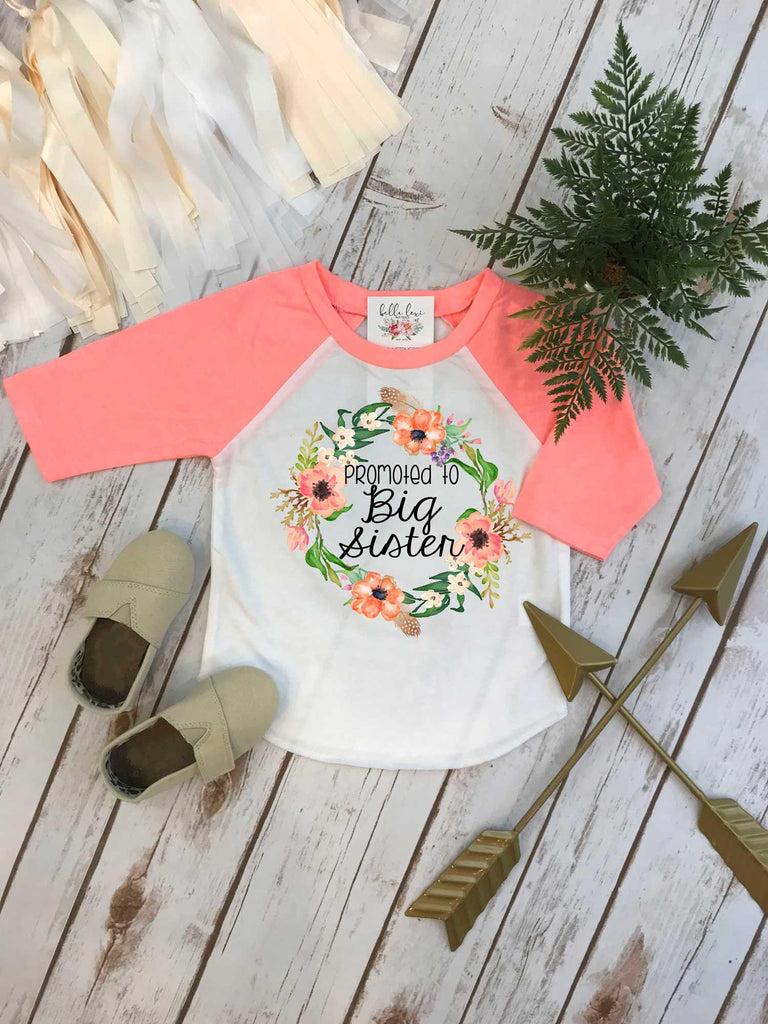 Promoted to Big Sister Raglan Shirt