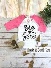 Big Sister Baseball Shirt, Sisters Matching Set