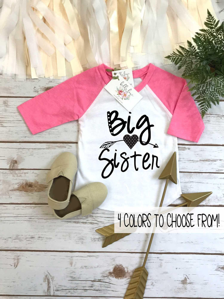 Big Sister Baseball Shirt, Sisters Matching Set