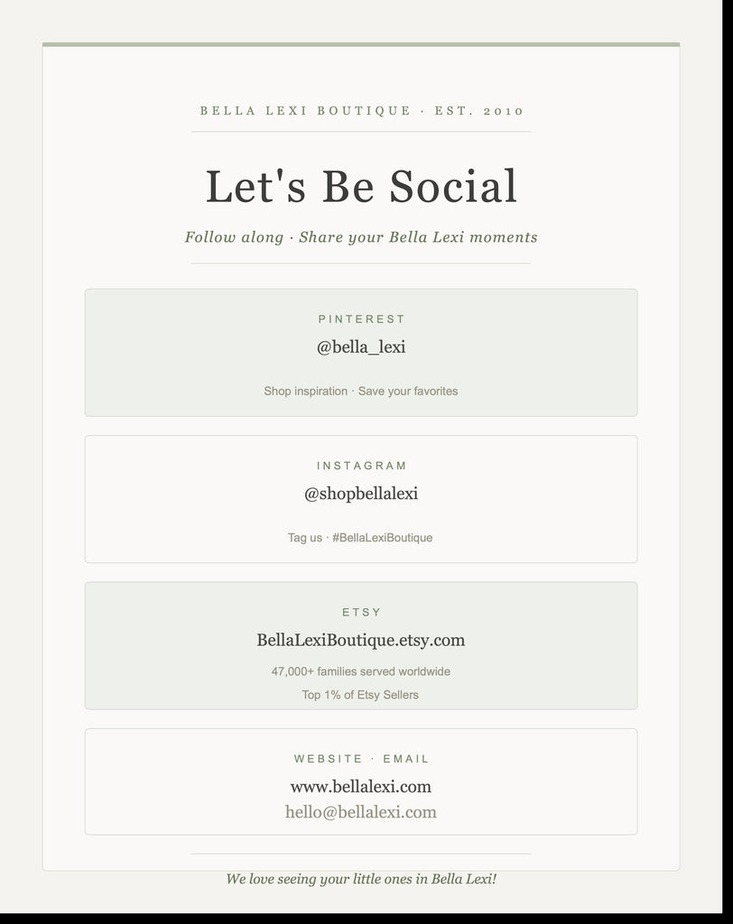 The image is a collage of various images related to the Bella Lexi Boutique, including a social media post, a website, and an email address. The image does not contain any text that can be described in fewer than 500 characters.