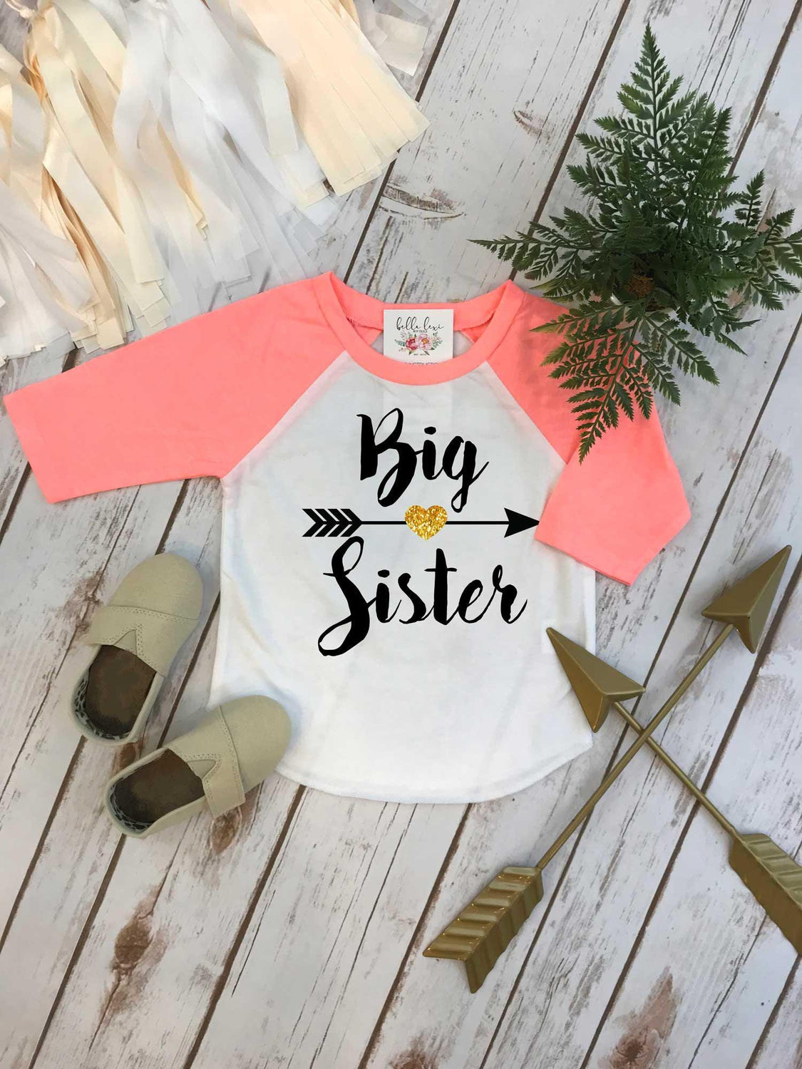 Big Sister Shirt, Big Sister Raglan, Sisters Matching Shirts, Family Photo Outfit