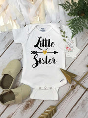 Little Sister Bodysuit, Sisters Matching Family Tee