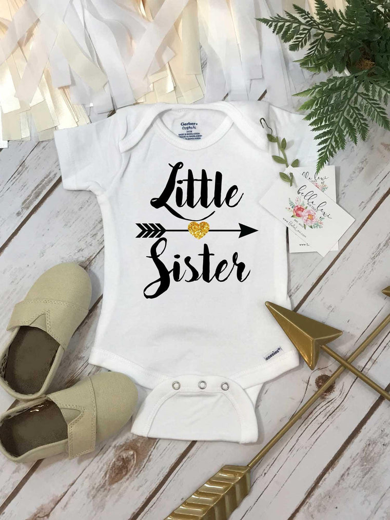 Little Sister Bodysuit, Sisters Matching Family Tee
