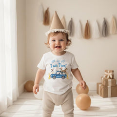 "OINK BAA MOO, I am Two!" This is such an adorable farm theme birthday shirt!  Perfect for your little man's Second Birthday Party! This design features a cute blue truck and watercolor style animals with the words "oink baa moo I am two!"  Perfect for a farm theme birthday! Also makes a great gift!  This design is printed directly onto the garment you choose.