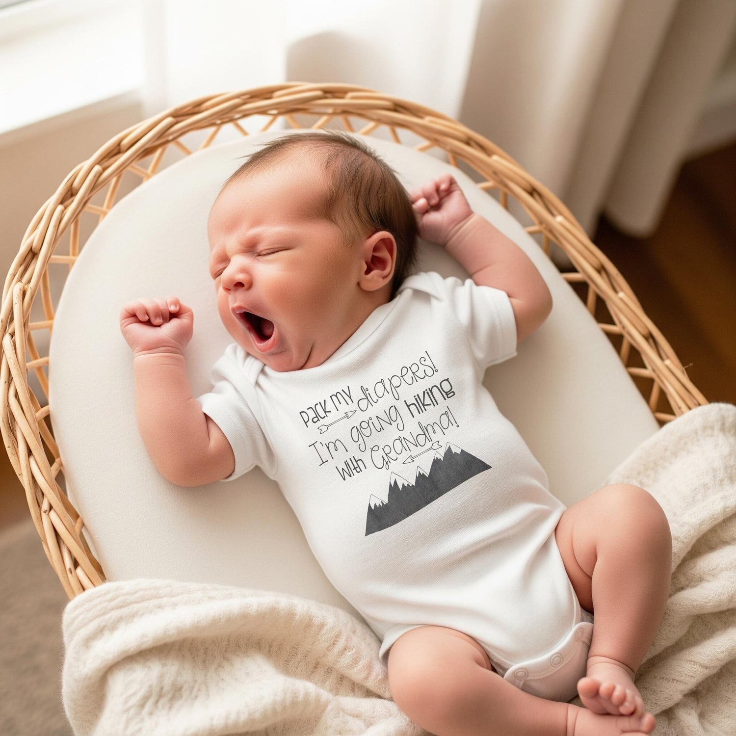 Hiking Bodysuit, Pack My Diapers I'm going Hiking, Baby Shower Gift, Hiking Baby Gift, Grandma Baby Gift, Newborn Gift, Baby Boy Gift,Camping