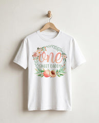 One Sweet Daddy Shirt — Peach First Birthday Dad Tee — Summer Birthday Party — Sweet as a Peach