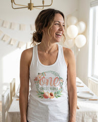 One Sweet Mama Shirt — Peach First Birthday Mom Tee — Summer Birthday Party — Sweet as a Peach