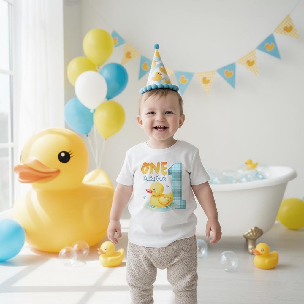 One Lucky Duck First Birthday, Rubber Ducky Party, Splish Splash Theme