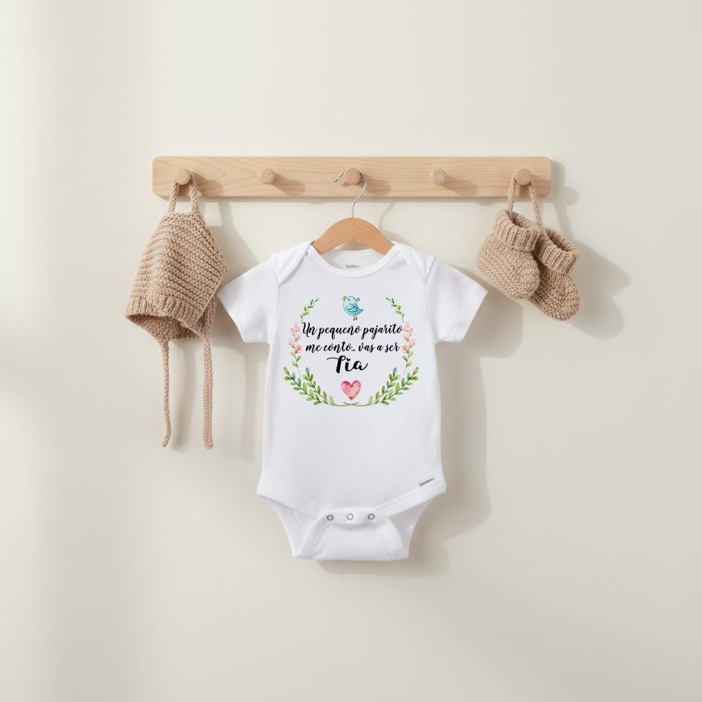 Spanish Bodysuit for Tia, Baby Gift for Aunt, Vas a Ser Tia