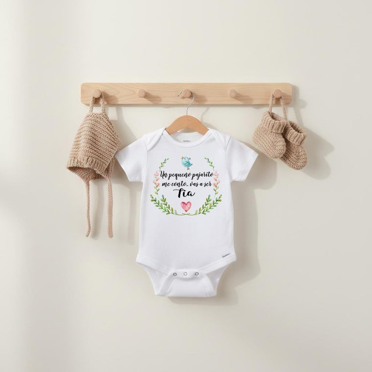 Spanish Bodysuit for Tia, Baby Gift for Aunt, Vas a Ser Tia