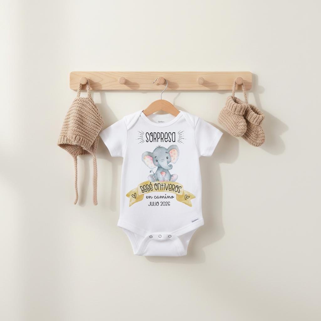 Spanish Bodysuit for Abuelitos, Baby Gift, Sorpresa Bebe