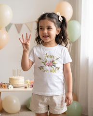 4th birthday shirt for girls boho birthday outfit girl turning four gift