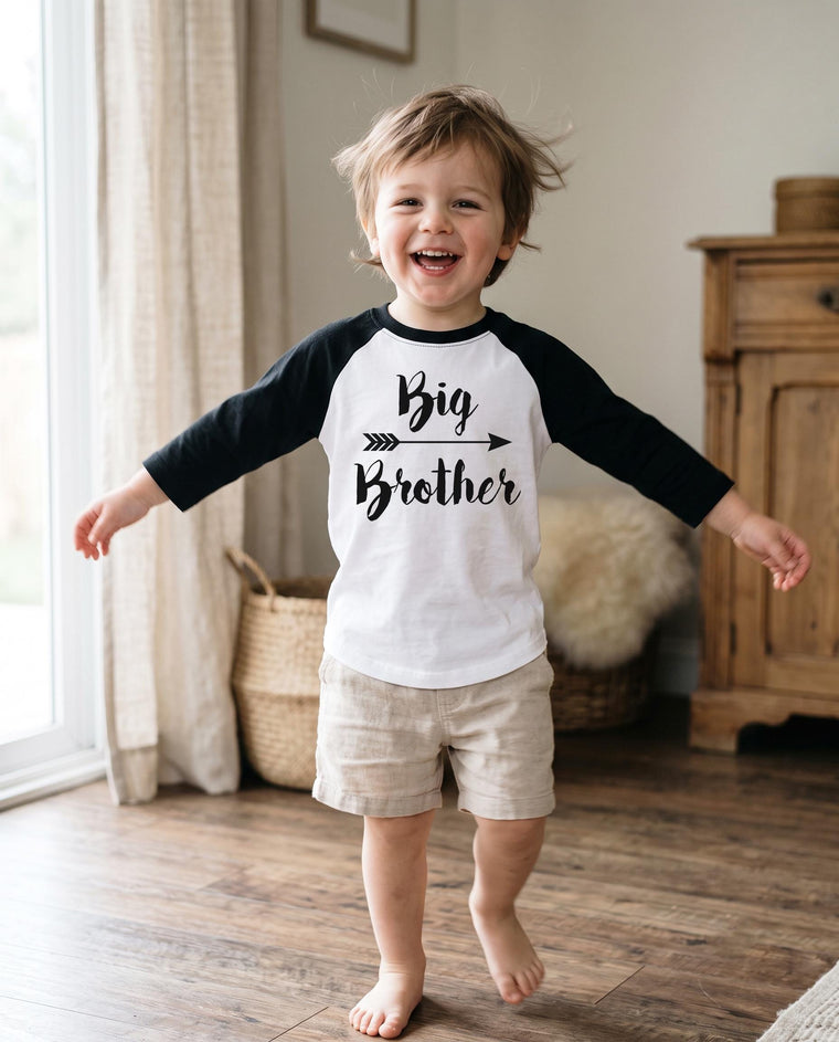 Promoted to Big Brother Raglan Shirt, Toddler Sibling Tee