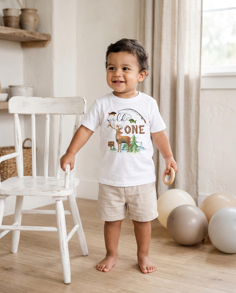 First Birthday Shirt, Hunting Birthday, Wild One Birthday, Fishing Party, Lumberjack Party, Deer Hunting Party, Wild One, Our Little Deer