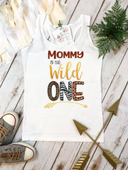 Mommy of the Wild One Boho Shirt, Gold Arrow Animal Print