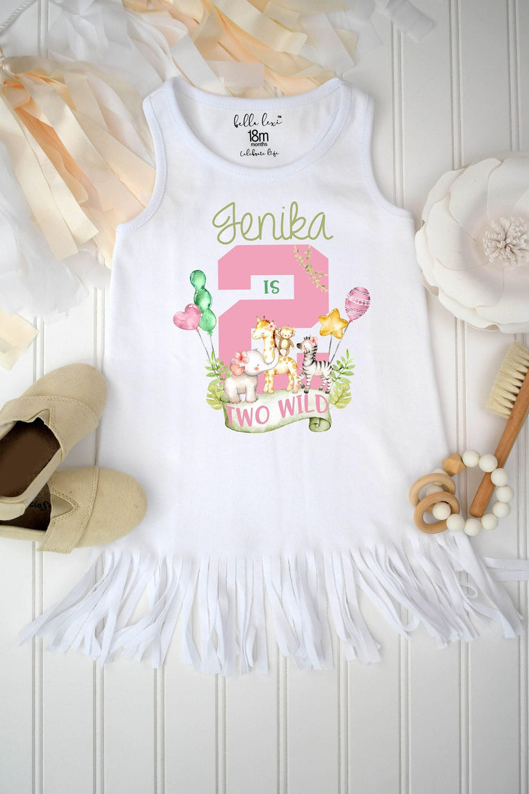Two Wild Safari Birthday Shirt, Personalized Second Birthday