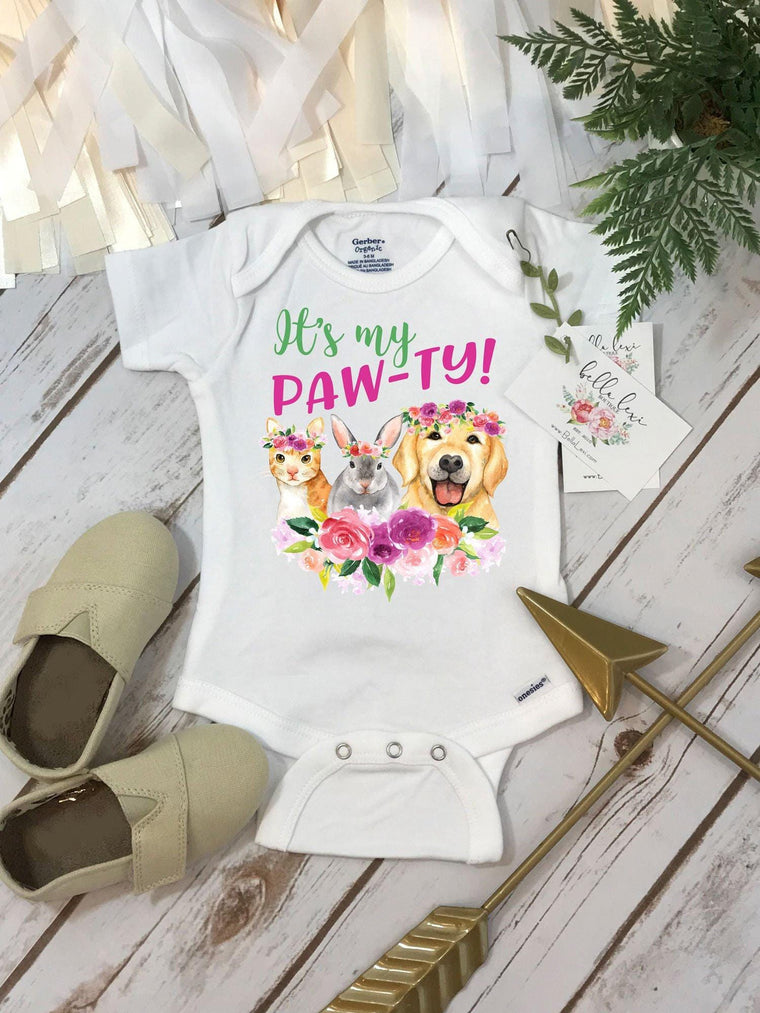 Let's Pawty Birthday Shirt, Puppy Birthday, 1st Birthday shirt, Puppy Party, Kitty Party, Paw-ty Party Set, Wild One Birthday,Birthday Party
