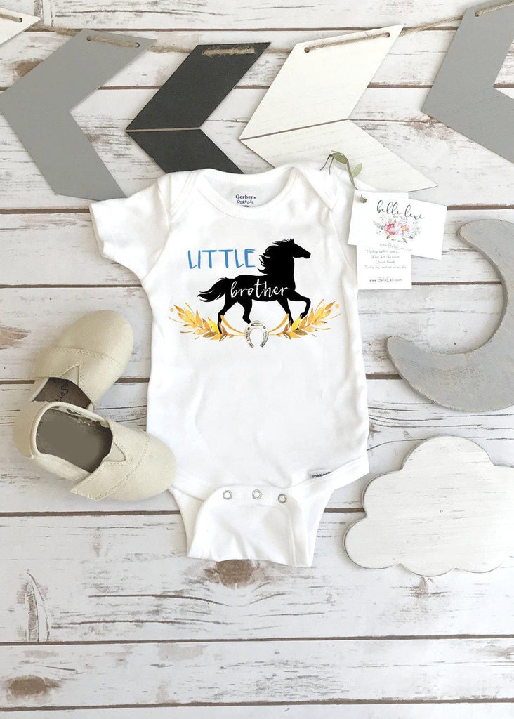 Little Brother Horse Onesie®, Baby Announcement, Brother Shirt