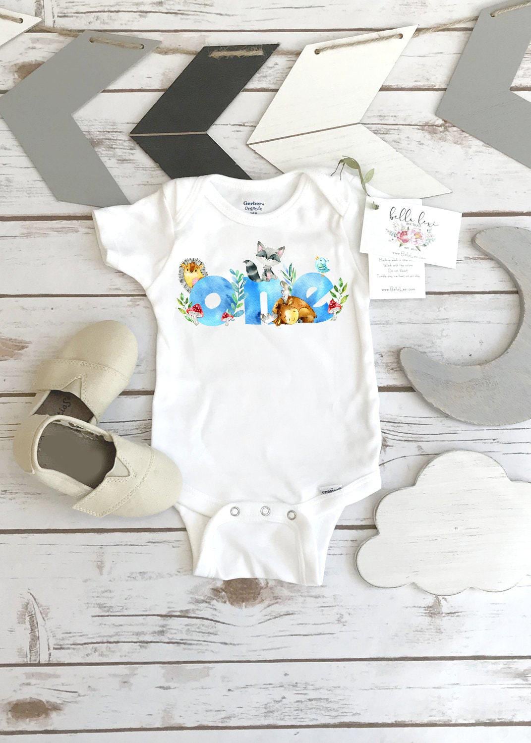 Wild One Birthday BOY, Woodland ONEderland, Baby Birthday Onesie®, Woodland Party, Woodland Birthday, Boy Birthday shirt, Wild One party