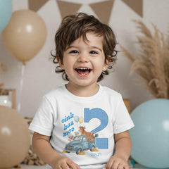 Oink Baa Moo Farm Second Birthday Shirt, Blue Truck Party Outfit